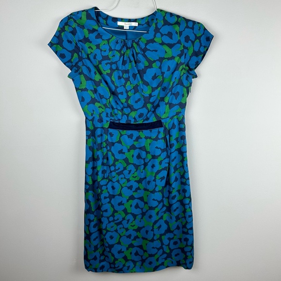 Boden cheetah/ leopard print silk blend dress size 6R - Picture 1 of 5